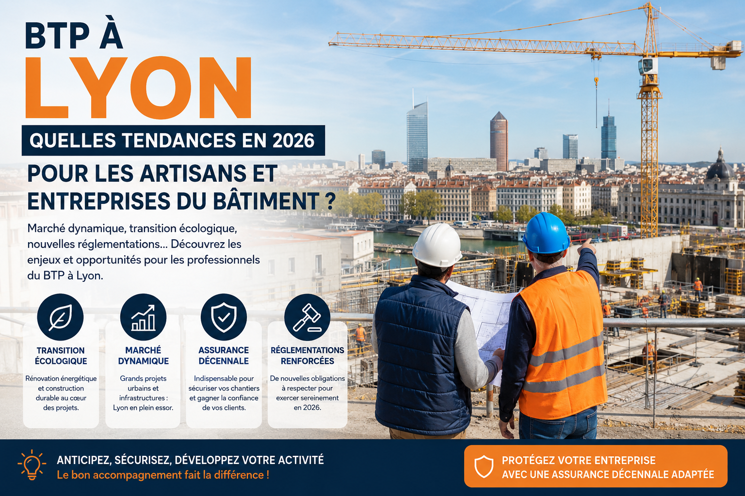 Souscrire une assurance décennale à Lyon en Auvergne-Rhône-Alpes