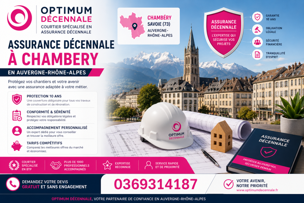 Souscrire une assurance décennale à Chambéry en Auvergne-Rhône-Alpes