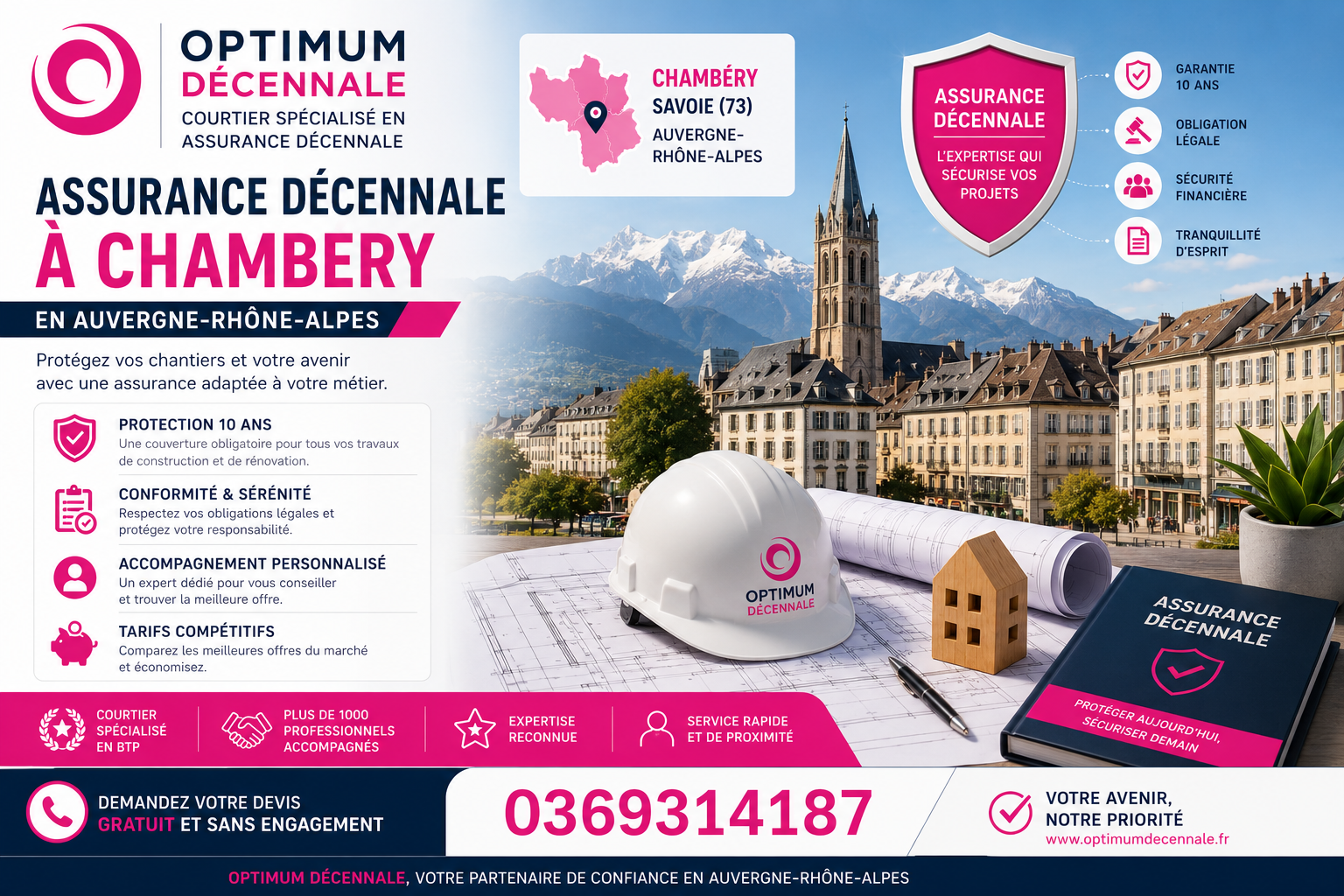 Souscrire une assurance décennale à Chambéry en Auvergne-Rhône-Alpes
