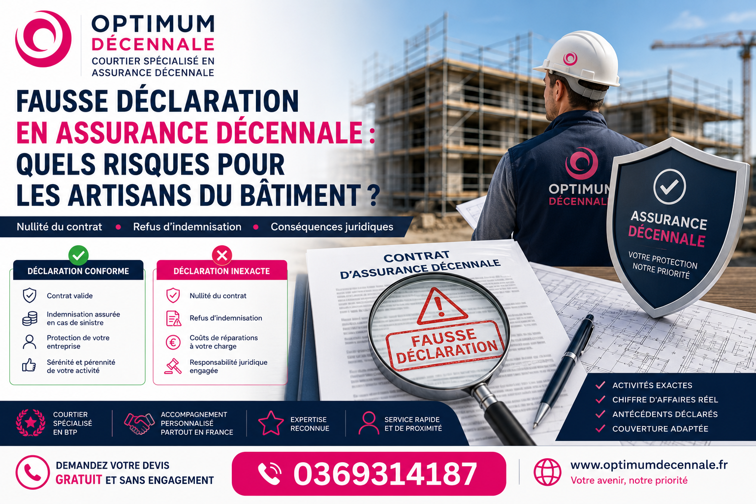 Quel risque en cas de fausse déclaration lors de la souscription d&rsquo;une assurance décennale ?