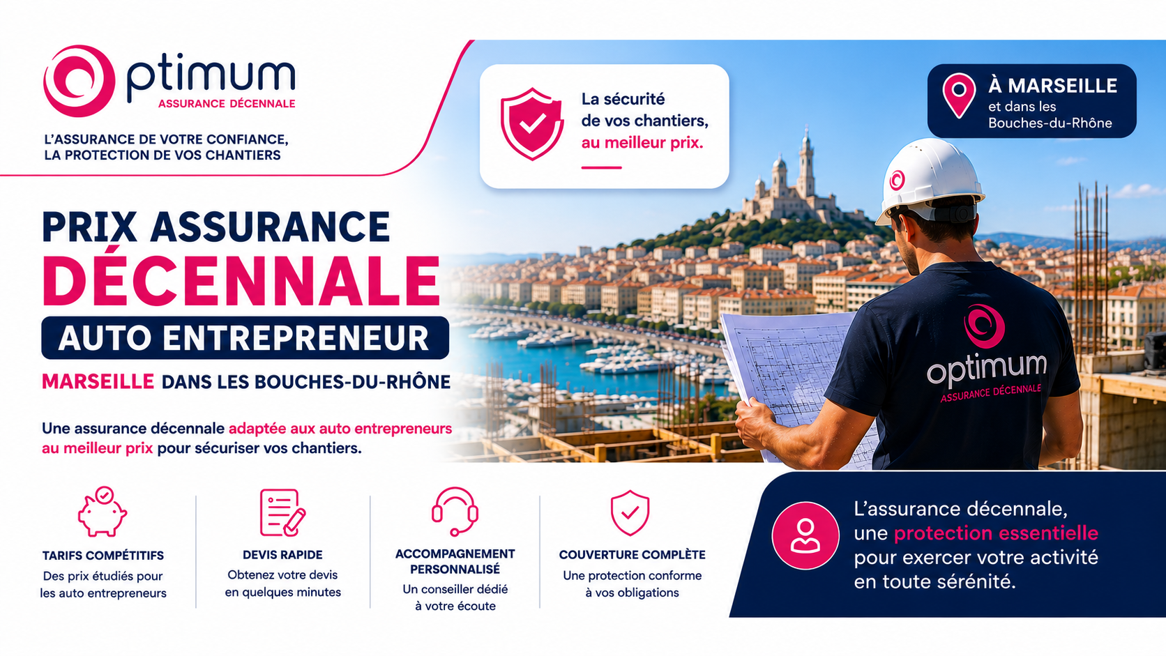 Prix assurance décennale auto entrepreneur Marseille dans les Bouches-du-Rhône